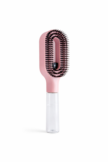 HydraBrush – Brosse Démêlante Hydratante 2-en-1 avec Vaporisateur
