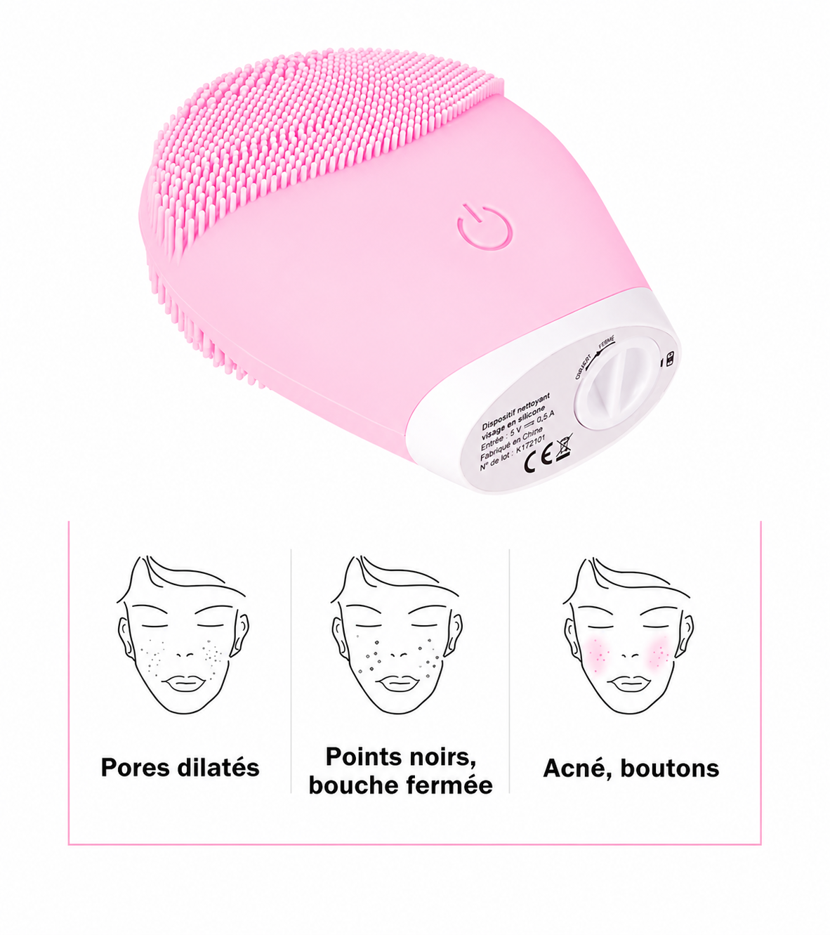 Lorniva PureGlow™ — Brosse nettoyante visage en silicone sonique