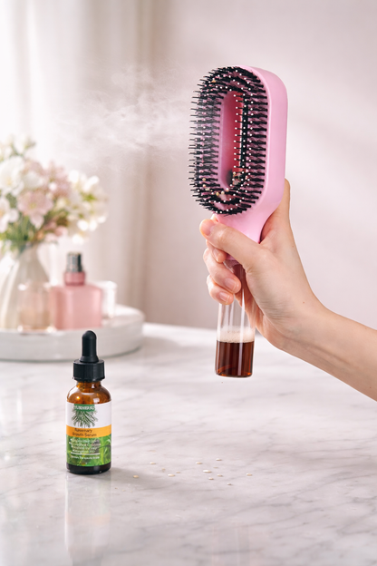 HydraBrush – Brosse Démêlante Hydratante 2-en-1 avec Vaporisateur