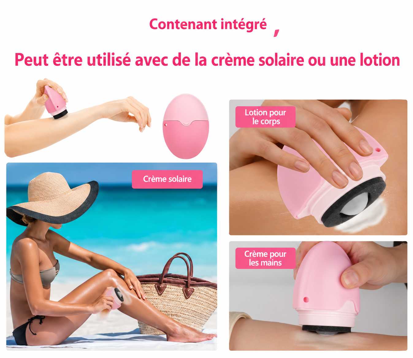 Lorniva SunRoll™ – Applicateur de crème solaire